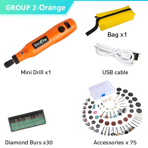 USB Cordless Drill  Engraving Pen DIY For Jewelry Metal Glass - KiwisLove