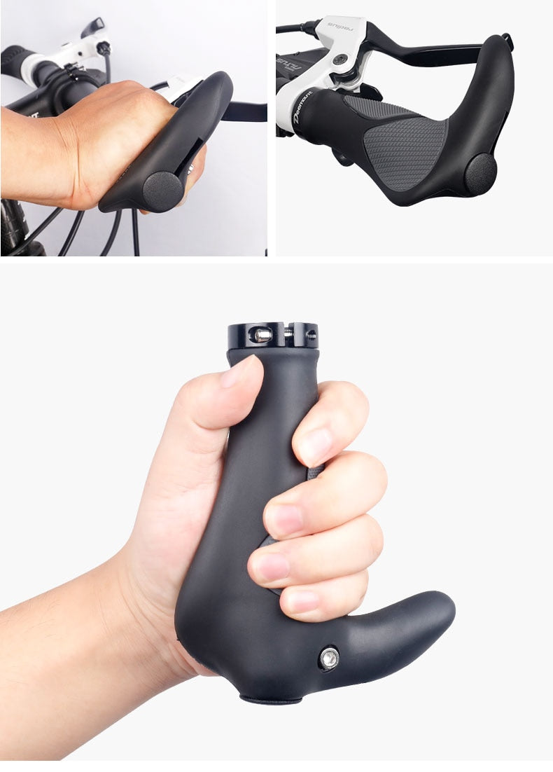 Deemount Comfy Bicycle Grips TPR Rubber Integrated MTB Cycling Hand Rest Mountain Bike Handlebar Casing Sheath Shock Absorption - KiwisLove