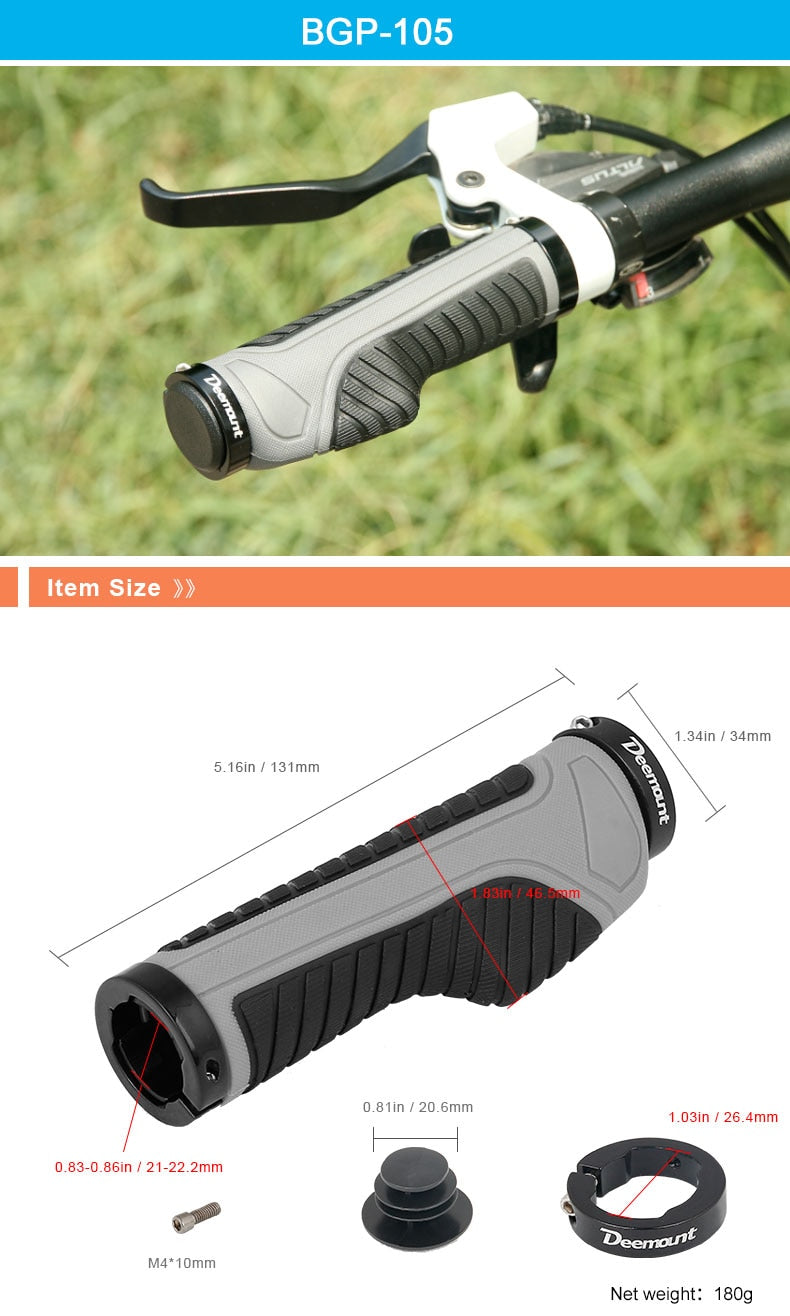 Deemount Comfy Bicycle Grips TPR Rubber Integrated MTB Cycling Hand Rest Mountain Bike Handlebar Casing Sheath Shock Absorption - KiwisLove
