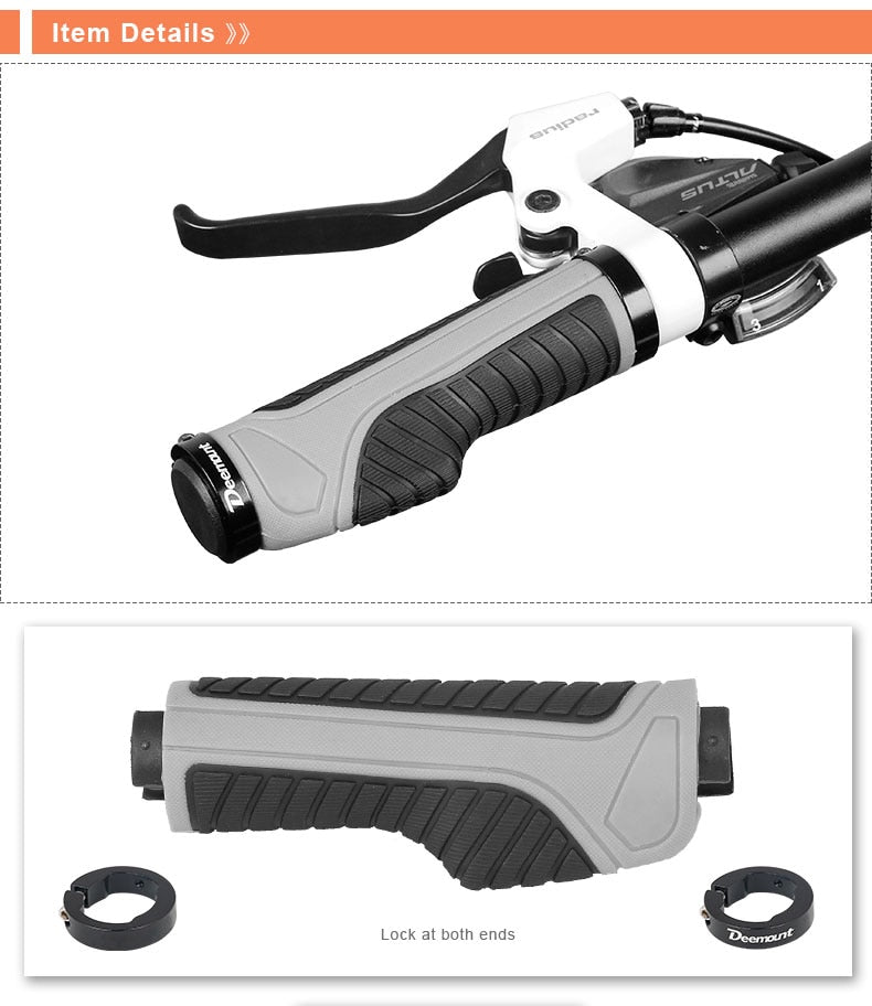 Deemount Comfy Bicycle Grips TPR Rubber Integrated MTB Cycling Hand Rest Mountain Bike Handlebar Casing Sheath Shock Absorption - KiwisLove