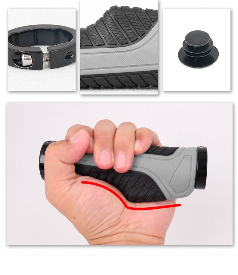 Deemount Comfy Bicycle Grips TPR Rubber Integrated MTB Cycling Hand Rest Mountain Bike Handlebar Casing Sheath Shock Absorption - KiwisLove