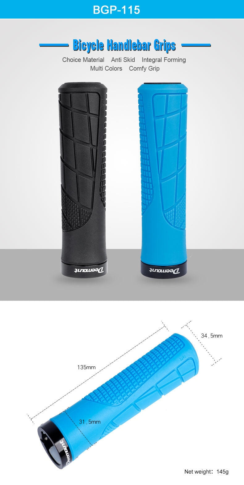 Deemount Comfy Bicycle Grips TPR Rubber Integrated MTB Cycling Hand Rest Mountain Bike Handlebar Casing Sheath Shock Absorption - KiwisLove