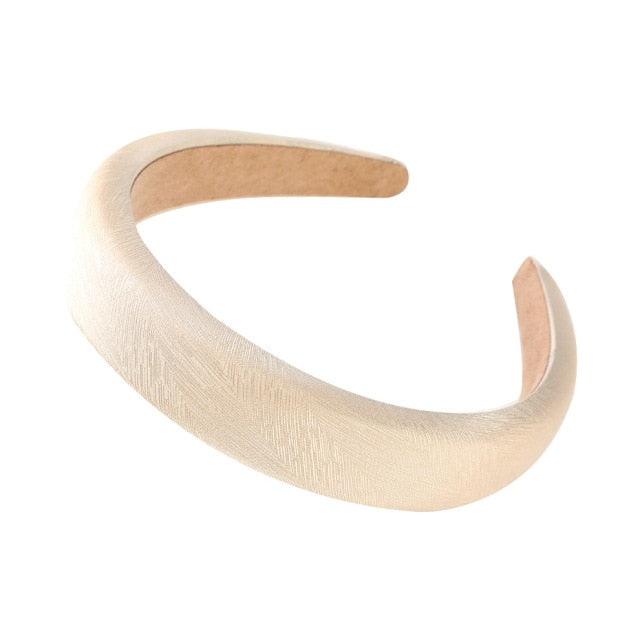 Bezel Head Silk Padded Headband - KiwisLove