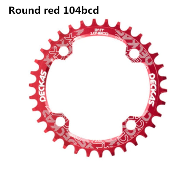 Deckas 104BCD Round Narrow Wide Chainring MTB Mountain bike bicycle 104BCD 32T 34T 36T 38T crankset Tooth plate Parts 104 BCD - KiwisLove