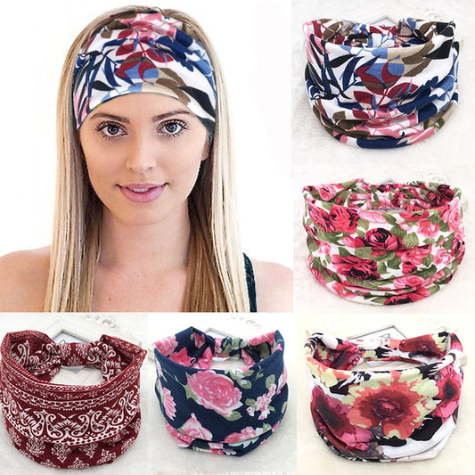 Cotton Women Headpiece Stretch Turban Hair - KiwisLove