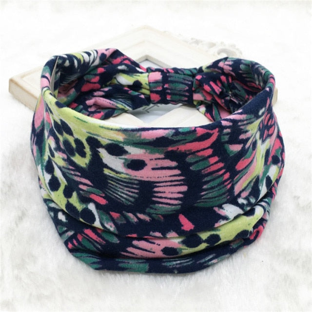 Cotton Women Headpiece Stretch Turban Hair - KiwisLove