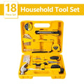 DELI Hand Tool Set Household Hand Tool Set With Storage Tool Box Daily Maintenance Tape Measure Wrench Screwdriver Tool Set - KiwisLove