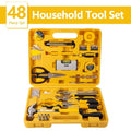 DELI Hand Tool Set Household Hand Tool Set With Storage Tool Box Daily Maintenance Tape Measure Wrench Screwdriver Tool Set - KiwisLove