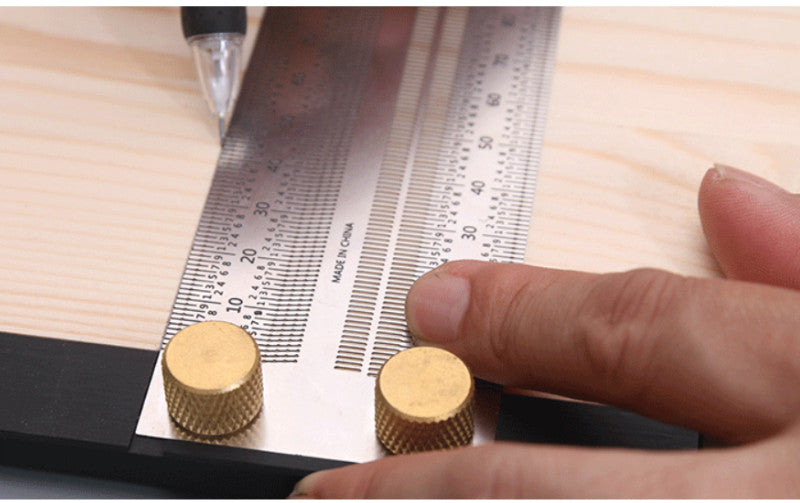 High-Precision Scale Ruler T-Type Hole  Scribing Mark Line Gauge Ruler Stainless - KiwisLove