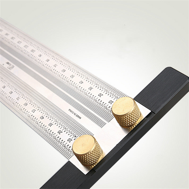 High-Precision Scale Ruler T-Type Hole  Scribing Mark Line Gauge Ruler Stainless - KiwisLove