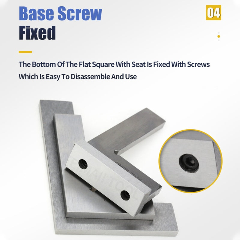 Flat Edge Square Bladed Try Square   L-shaped Carpenter's Ruler Marking Gauge Carpenter - KiwisLove