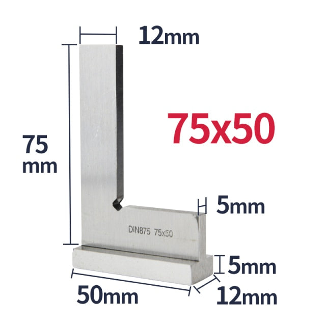 Flat Edge Square Bladed Try Square   L-shaped Carpenter's Ruler Marking Gauge Carpenter - KiwisLove