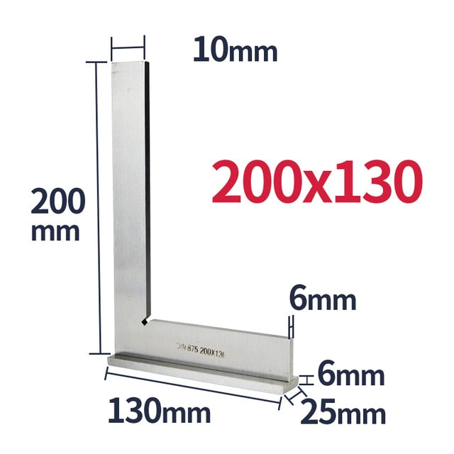 Flat Edge Square Bladed Try Square   L-shaped Carpenter's Ruler Marking Gauge Carpenter - KiwisLove