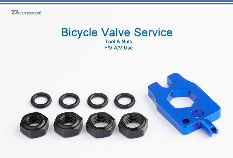 2PCS Deemount Bicycle Tubeless Carbon Rim Presta Valves 44/60mm F/V Nipple Brass Core CNC Machined Anodized W/Tool - KiwisLove