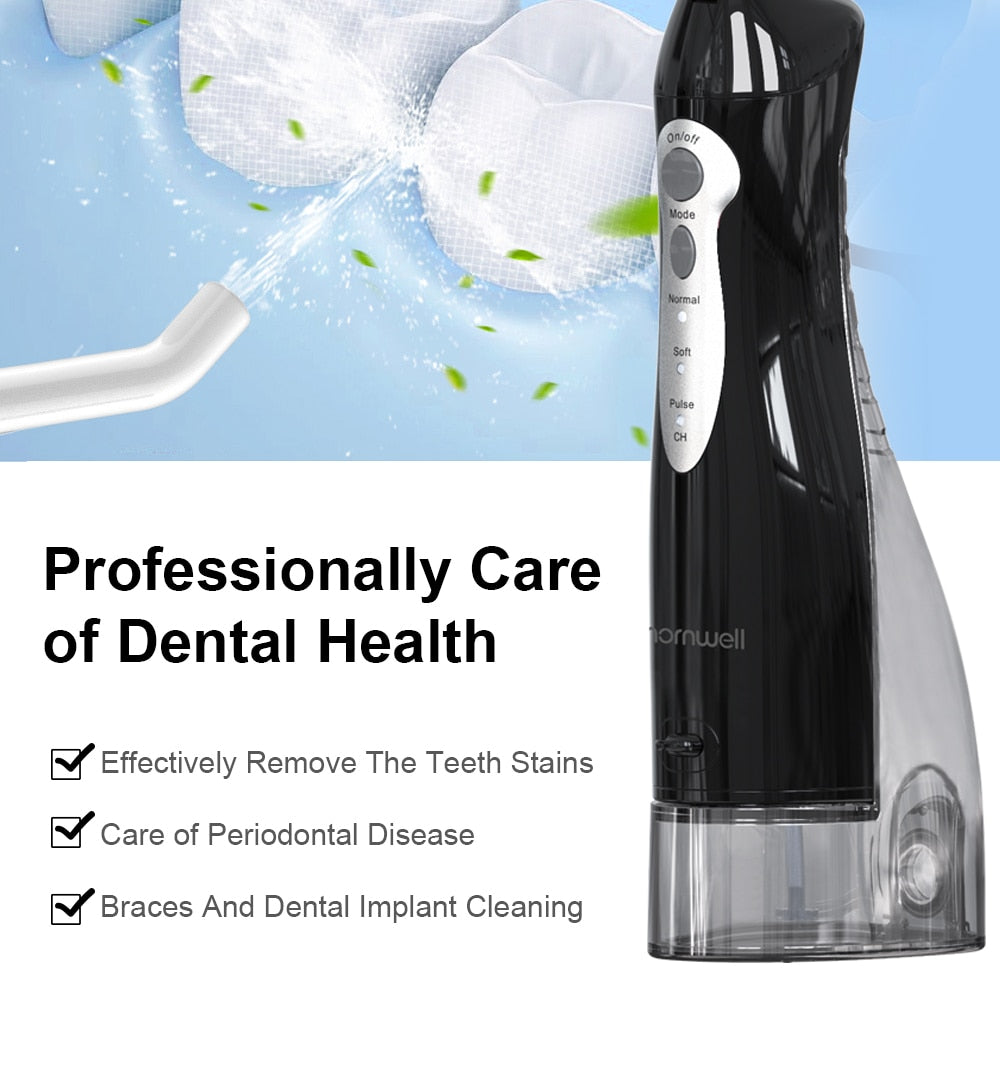 MORNWELL HF-5 Oral Irrigator Portable Water Dental Flosser - KiwisLove