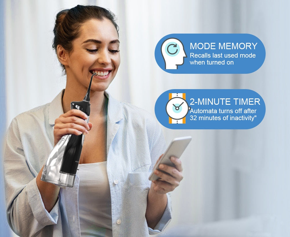 MORNWELL HF-5 Oral Irrigator Portable Water Dental Flosser - KiwisLove