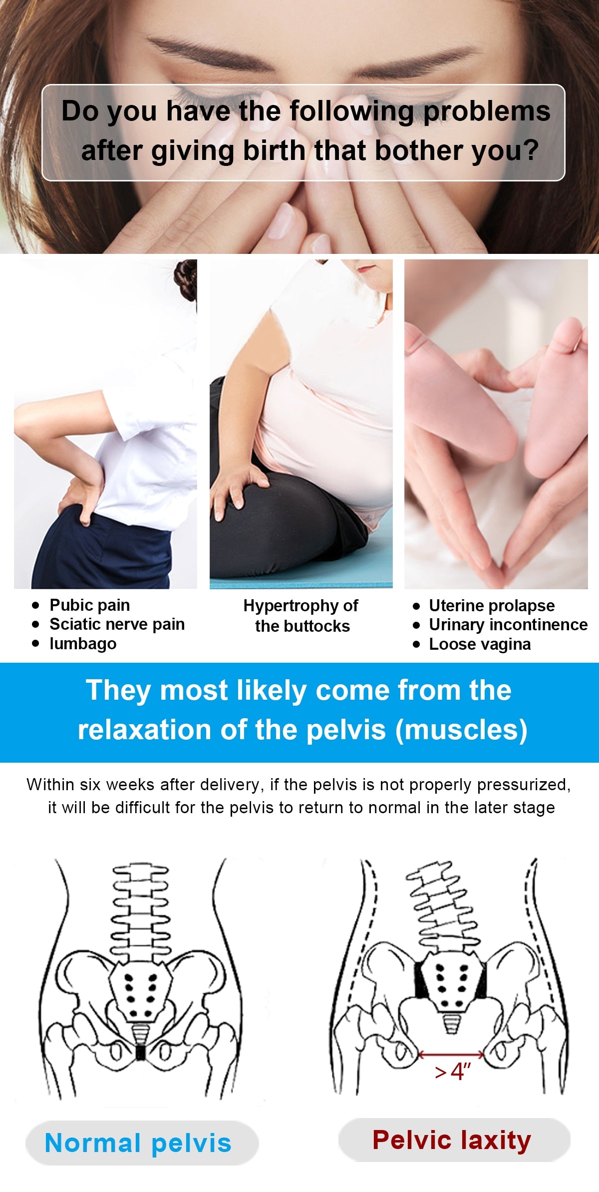 VELPEAU Pelvic Belt for Postpartum Pelvic Correct Belt and Protection Posture Corrector - KiwisLove