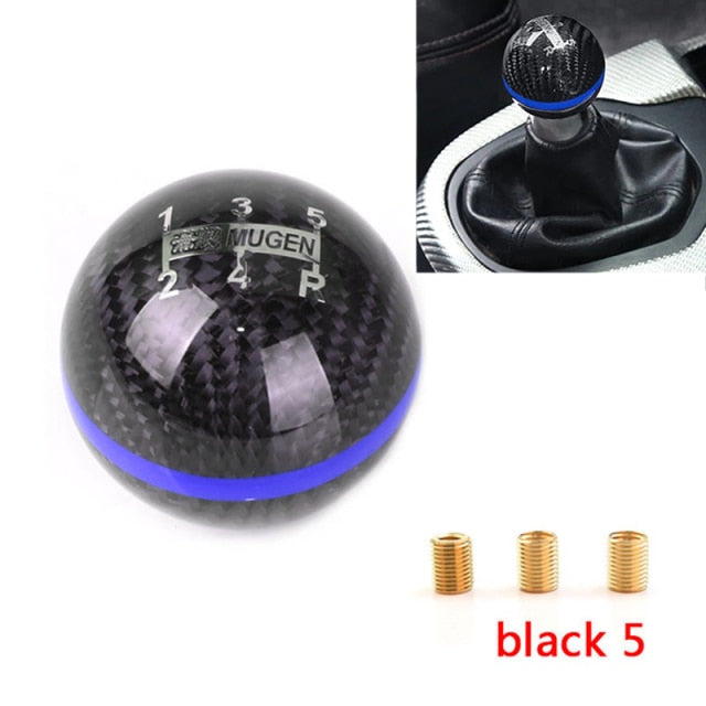 5/6 Speed Gear Shift Knob For Honda Acura/TOYOTA/NISSAN M12X1.5/M10X1.5/M10X1.25 Mugen Carbon Fiber - KiwisLove