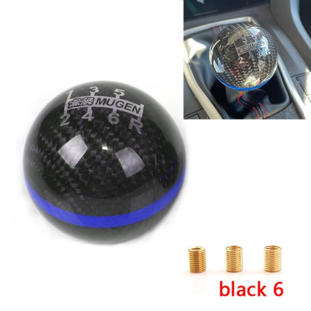 5/6 Speed Gear Shift Knob For Honda Acura/TOYOTA/NISSAN M12X1.5/M10X1.5/M10X1.25 Mugen Carbon Fiber - KiwisLove