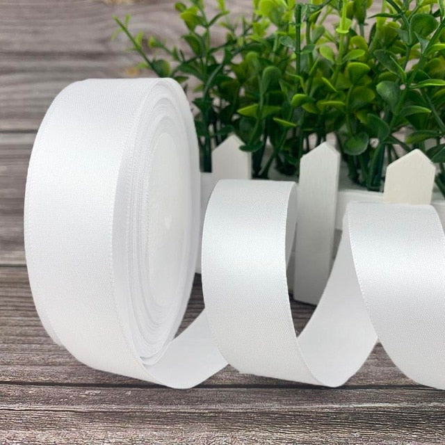 25 Yards/Roll 6mm Silk Satin Ribbons For Crafts Bow Handmade Gift Wrapping Christmas Wedding Decorative Ribbon 6/10/15/20/25/40/50mm - KiwisLove