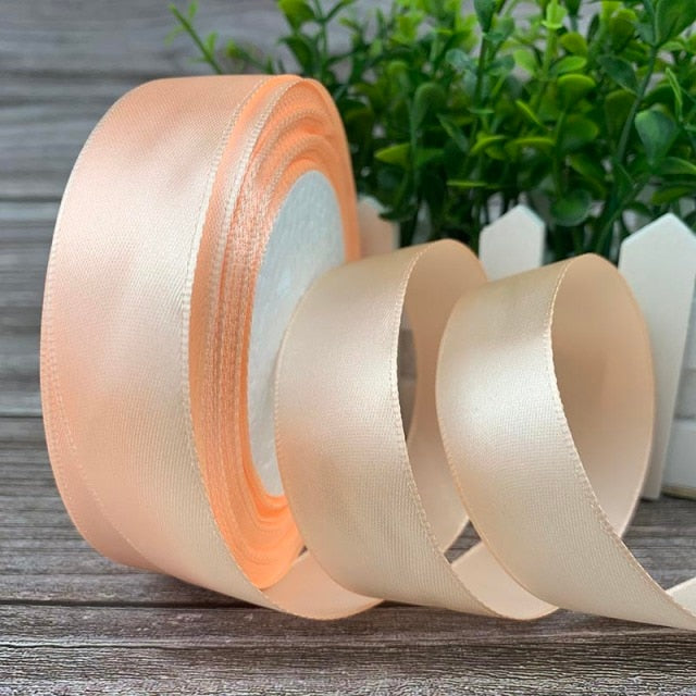 25 Yards/Roll 20mm Silk Satin Ribbons For Crafts Bow Handmade Gift Wrapping Christmas Wedding Decorative Ribbon 6/10/15/20/25/40/50mm - KiwisLove