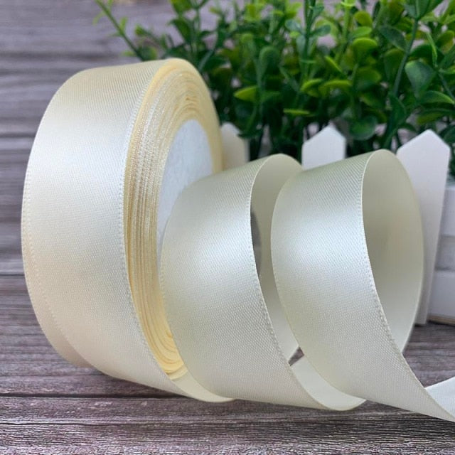 25 Yards/Roll 15mm Silk Satin Ribbons For Crafts Bow Handmade Gift Wrapping Christmas Wedding Decorative Ribbon 6/10/15/20/25/40/50mm - KiwisLove