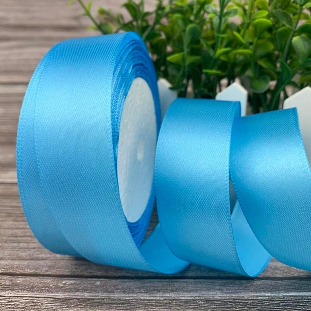 25 Yards/Roll 6mm Silk Satin Ribbons For Crafts Bow Handmade Gift Wrapping Christmas Wedding Decorative Ribbon 6/10/15/20/25/40/50mm - KiwisLove