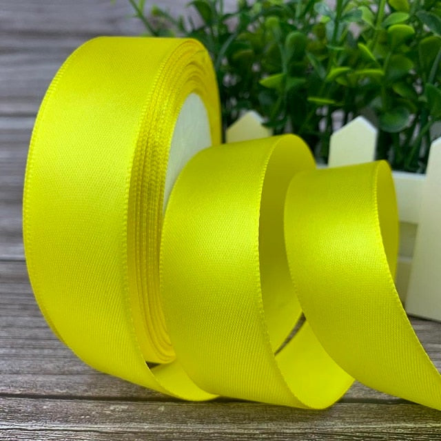 25 Yards/Roll 6mm Silk Satin Ribbons For Crafts Bow Handmade Gift Wrapping Christmas Wedding Decorative Ribbon 6/10/15/20/25/40/50mm - KiwisLove
