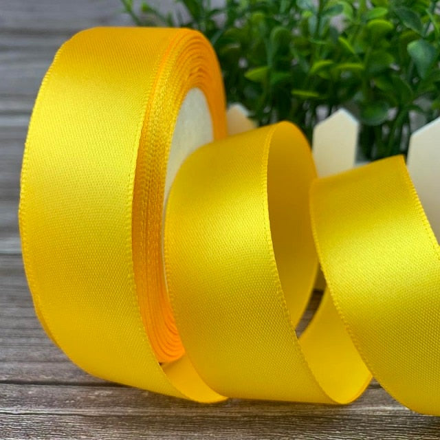 25 Yards/Roll 25mm Silk Satin Ribbons For Crafts Bow Handmade Gift Wrapping Christmas Wedding Decorative Ribbon 6/10/15/20/25/40/50mm - KiwisLove