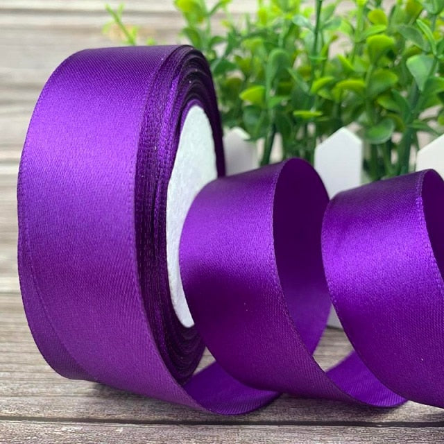25 Yards/Roll 15mm Silk Satin Ribbons For Crafts Bow Handmade Gift Wrapping Christmas Wedding Decorative Ribbon 6/10/15/20/25/40/50mm - KiwisLove