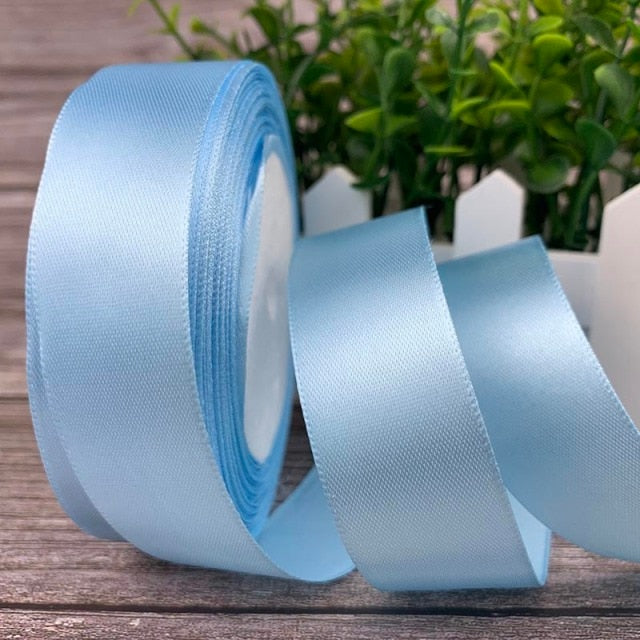 25 Yards/Roll 20mm Silk Satin Ribbons For Crafts Bow Handmade Gift Wrapping Christmas Wedding Decorative Ribbon 6/10/15/20/25/40/50mm - KiwisLove