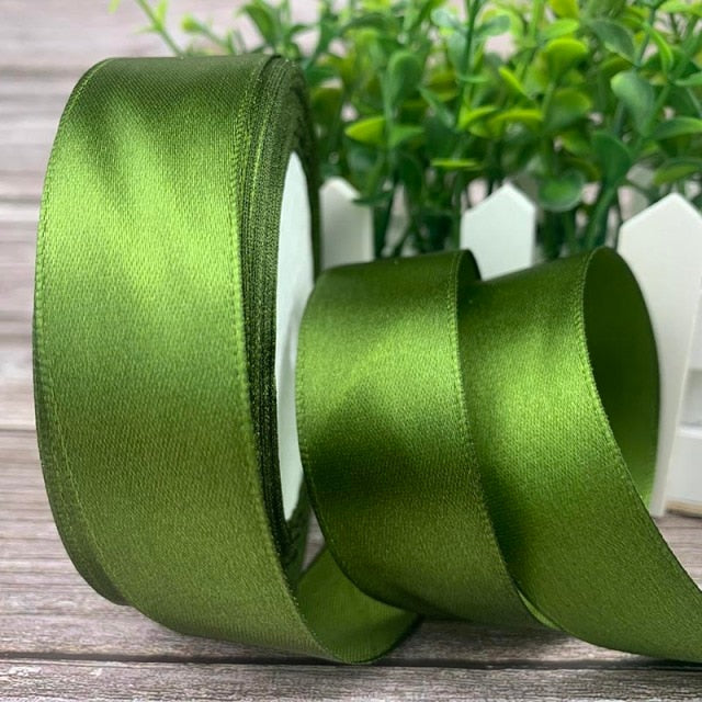 25 Yards/Roll 6mm Silk Satin Ribbons For Crafts Bow Handmade Gift Wrapping Christmas Wedding Decorative Ribbon 6/10/15/20/25/40/50mm - KiwisLove