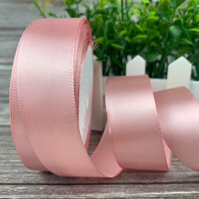 25 Yards/Roll 25mm Silk Satin Ribbons For Crafts Bow Handmade Gift Wrapping Christmas Wedding Decorative Ribbon 6/10/15/20/25/40/50mm - KiwisLove