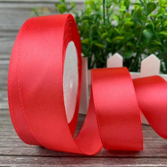 25 Yards/Roll 40mm Silk Satin Ribbons For Crafts Bow Handmade Gift Wrapping Christmas Wedding Decorative Ribbon 6/10/15/20/25/40/50mm - KiwisLove