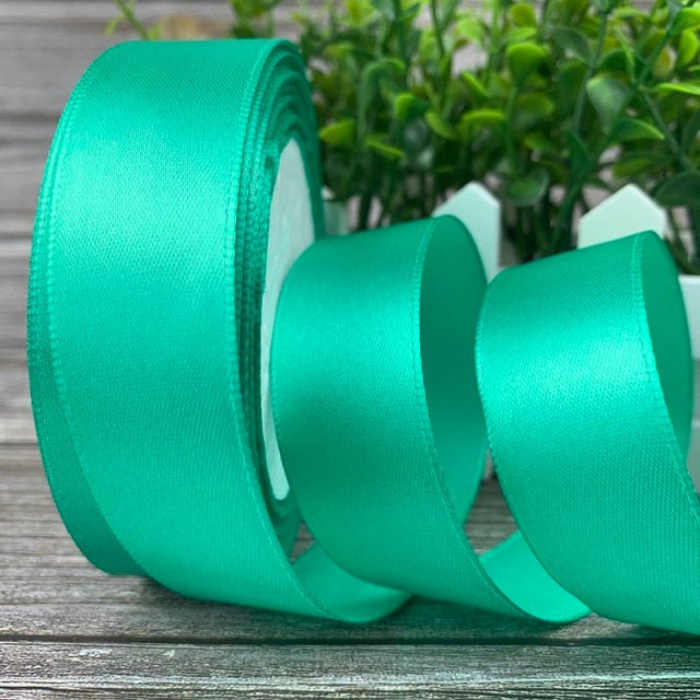 25 Yards/Roll 25mm Silk Satin Ribbons For Crafts Bow Handmade Gift Wrapping Christmas Wedding Decorative Ribbon 6/10/15/20/25/40/50mm - KiwisLove