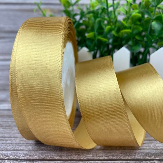 25 Yards/Roll 20mm Silk Satin Ribbons For Crafts Bow Handmade Gift Wrapping Christmas Wedding Decorative Ribbon 6/10/15/20/25/40/50mm - KiwisLove