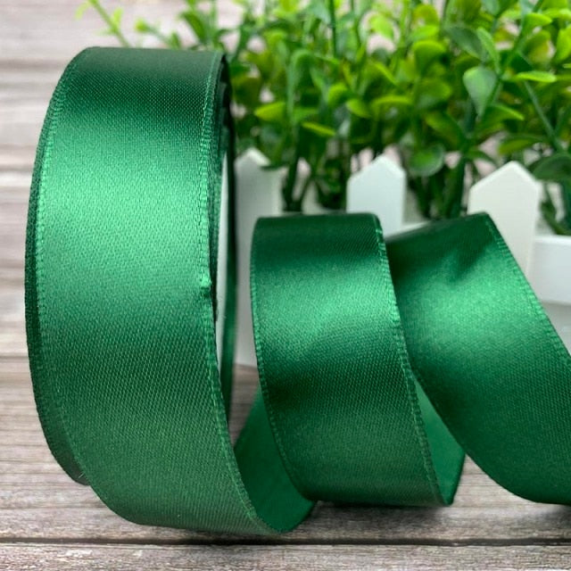 25 Yards/Roll 6mm Silk Satin Ribbons For Crafts Bow Handmade Gift Wrapping Christmas Wedding Decorative Ribbon 6/10/15/20/25/40/50mm - KiwisLove