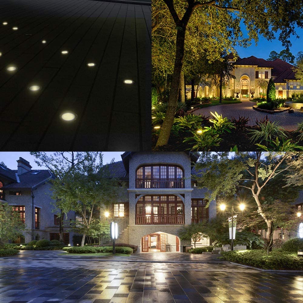 8PCS LED  Solar Power Buried Lights Ground Lamp  Garden Outdoor Path Way  Underground Lamps - KiwisLove