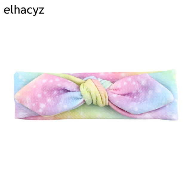 2021 NEW Big Bow Headband Pearl Flower Turban Girls Fabric Elastic Hair Band - KiwisLove