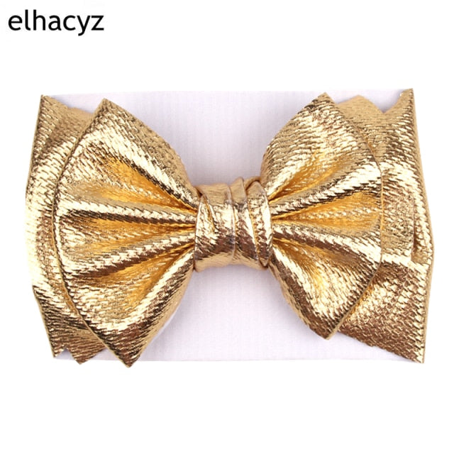 2021 NEW Big Bow Headband Pearl Flower Turban Girls Fabric Elastic Hair Band - KiwisLove