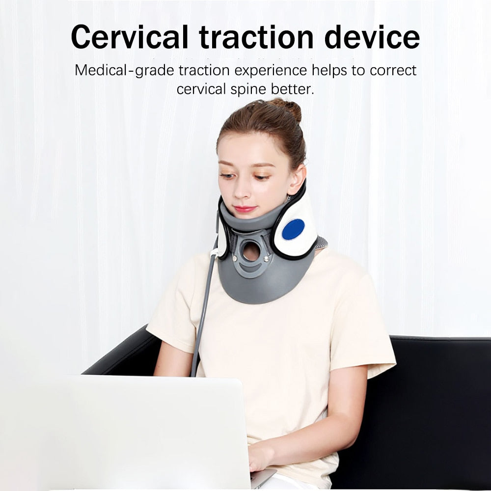 Yongrow Inflatable Cervical Neck Traction Adjustable Stretcher Collar - KiwisLove