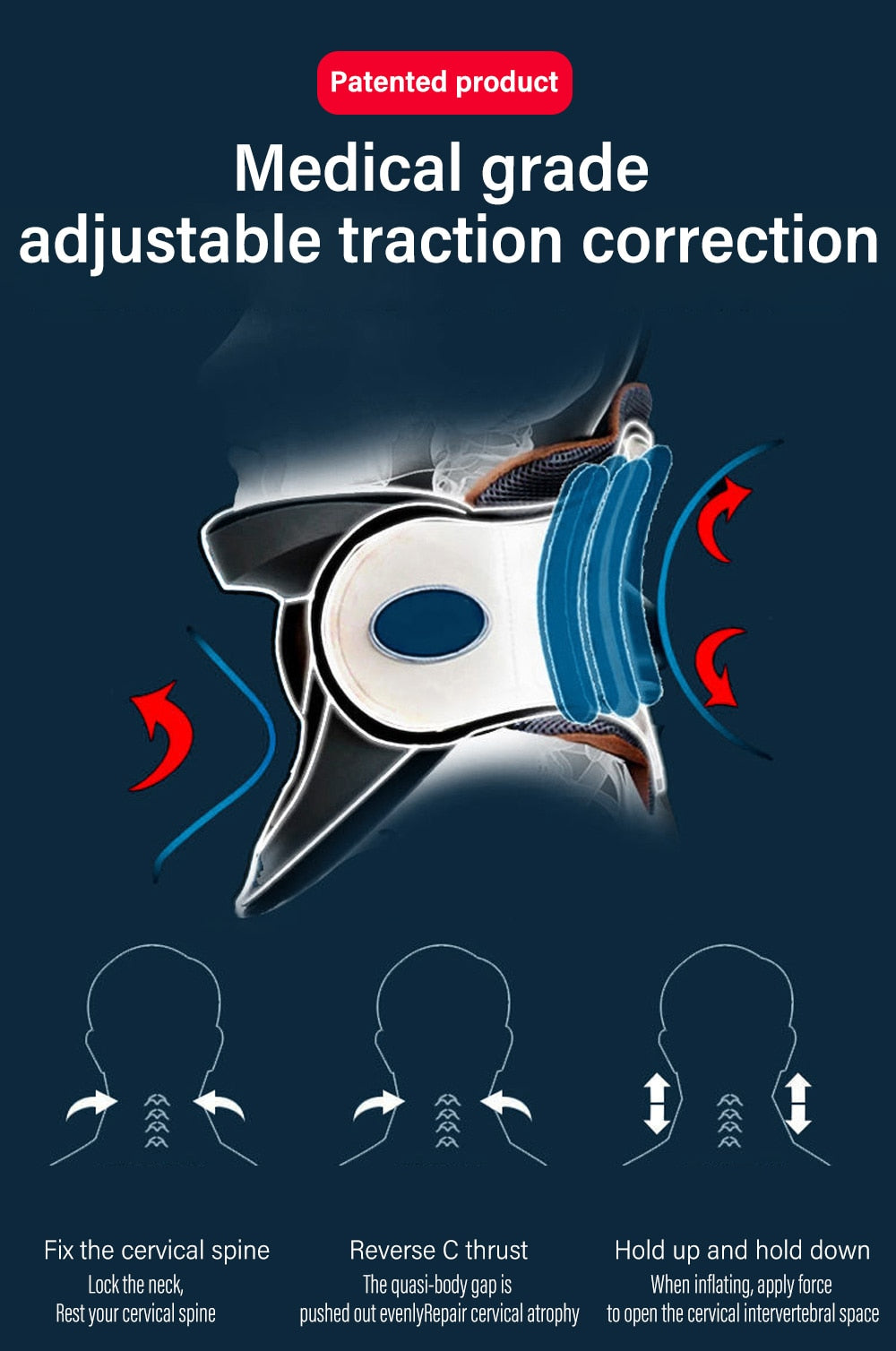 Yongrow Inflatable Cervical Neck Traction Adjustable Stretcher Collar - KiwisLove