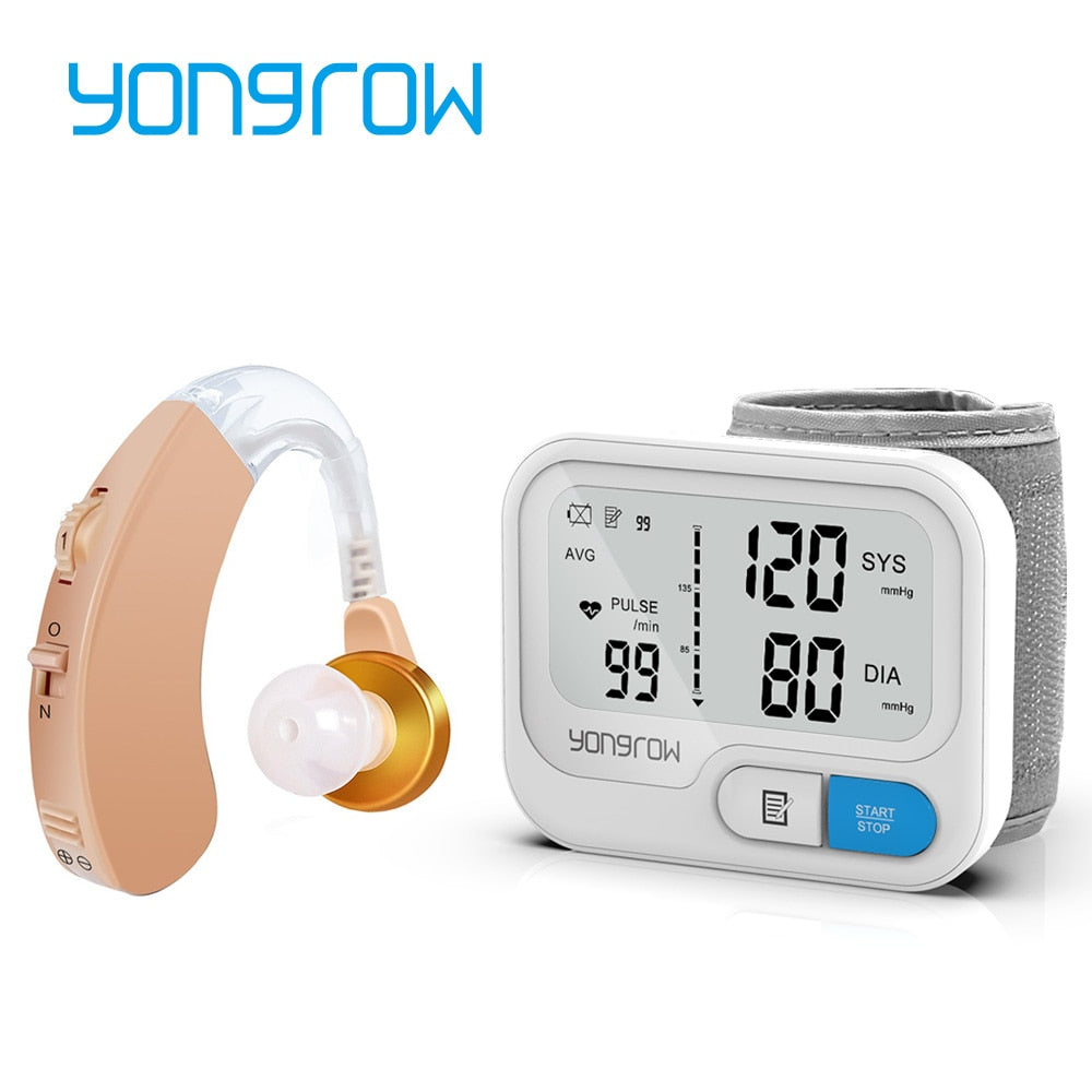 Yongrow Tonometer Wrist Sphgmomanometer & Hearing Aid Voice Sound Amplifier - KiwisLove