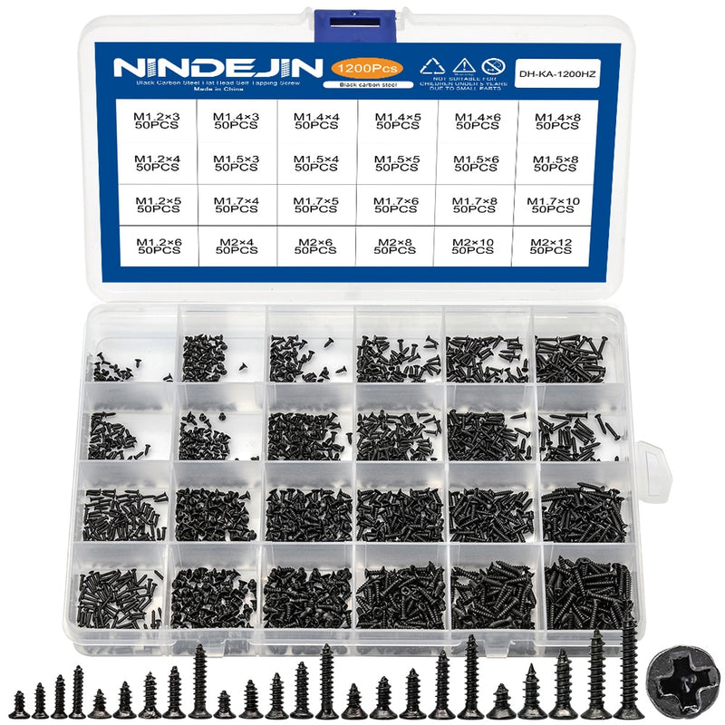 1200pcs plated Countersunk flat head tapping screws with cross recessed - KiwisLove