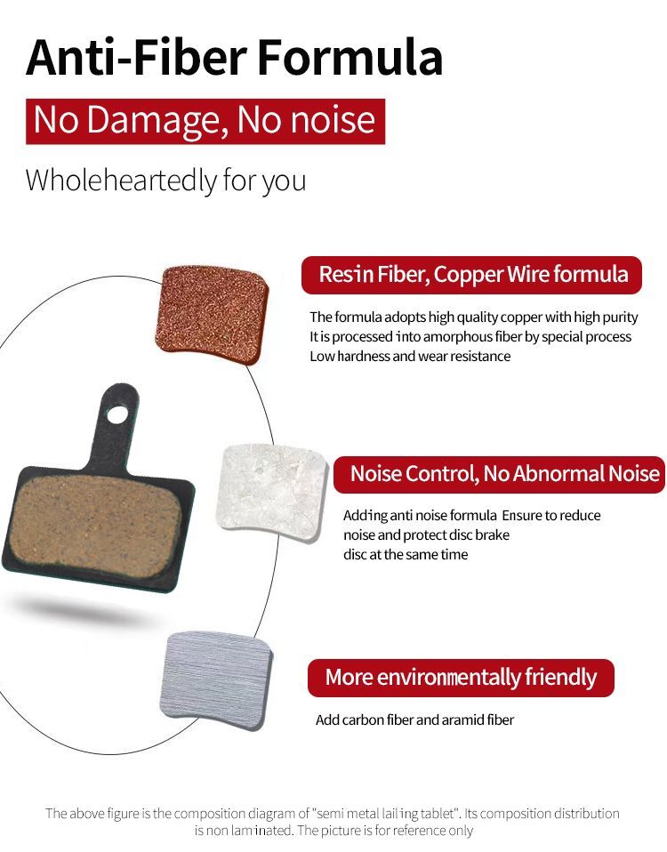 4 Pcs Resin MTB Cycling Bike Disc  Brake Pads  Shimano  Deore BR  Auriga Comp Drako Aquila Hylex - KiwisLove