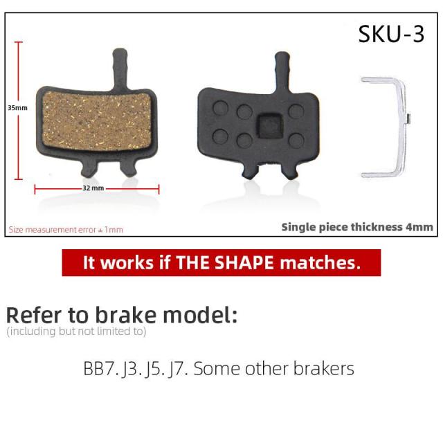 4 Pcs Resin MTB Cycling Bike Disc  Brake Pads  Shimano  Deore BR  Auriga Comp Drako Aquila Hylex - KiwisLove