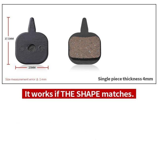 4 Pcs Resin MTB Cycling Bike Disc  Brake Pads  Shimano  Deore BR  Auriga Comp Drako Aquila Hylex - KiwisLove