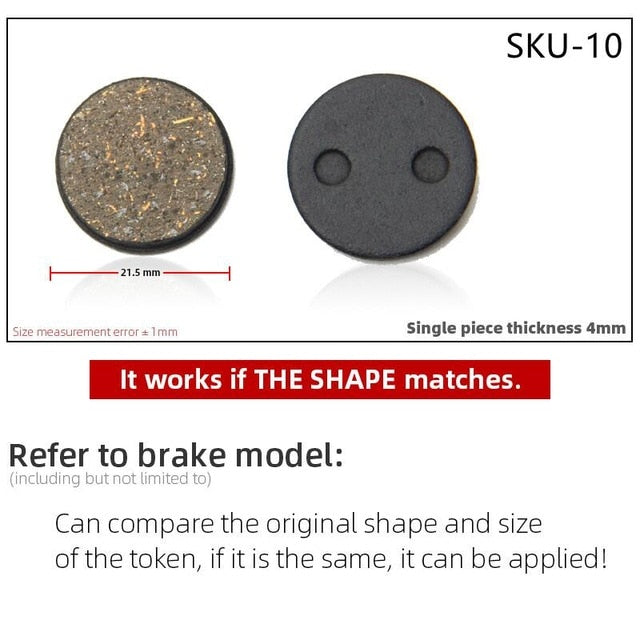 4 Pcs Resin MTB Cycling Bike Disc  Brake Pads  Shimano  Deore BR  Auriga Comp Drako Aquila Hylex - KiwisLove