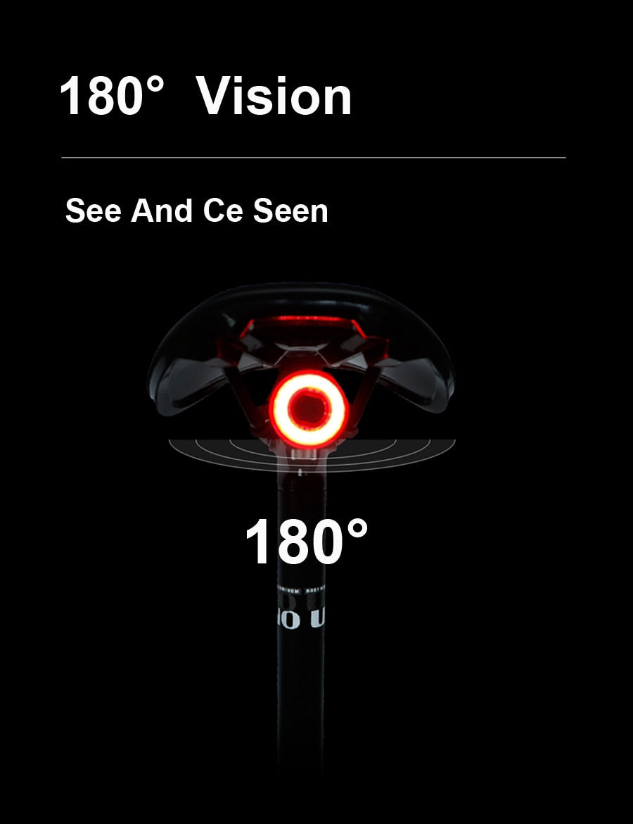 NEWBOLER Smart Bicycle Rear Light Auto Start/Stop Brake Sensing - KiwisLove