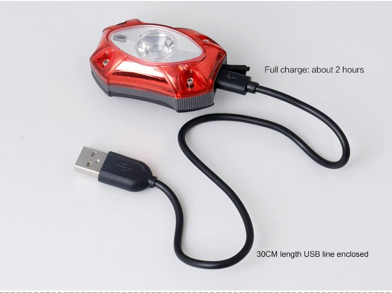 Raypal 3W USB Rechargeable Rear Back Bicycle Light Rain Water Proof LED Bycicle Light Safety Cycling Bike Tail Lamp Taillight - KiwisLove